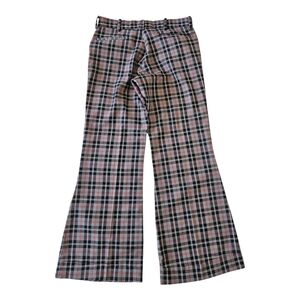 Vintage 70s Plaid Flared Pants